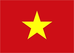 [ai] A red flag featuring a large yellow five-pointed star in the center.